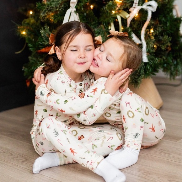 🎁🎅🏼🎄LOU LOU Christmas 3-Piece pajama set- baby 12/18 🎄🎅🏼🎁 - Picture 6 of 7